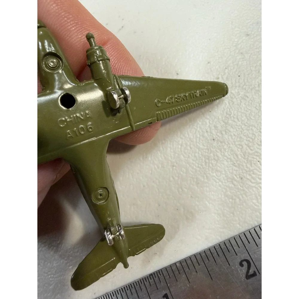 C-47 Skytrain Diecast Miniature Airplane WWII Military Transport Olive Drab A106